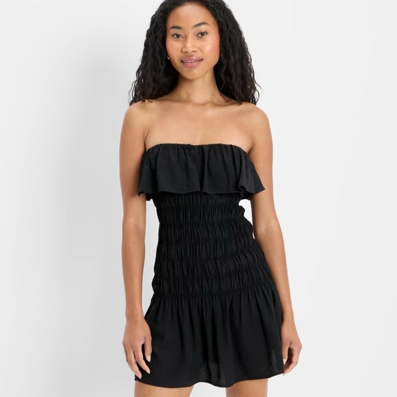 Drop Waist Ruffle Mini A-Line Dress - Future Collective - Picture 1 of 3